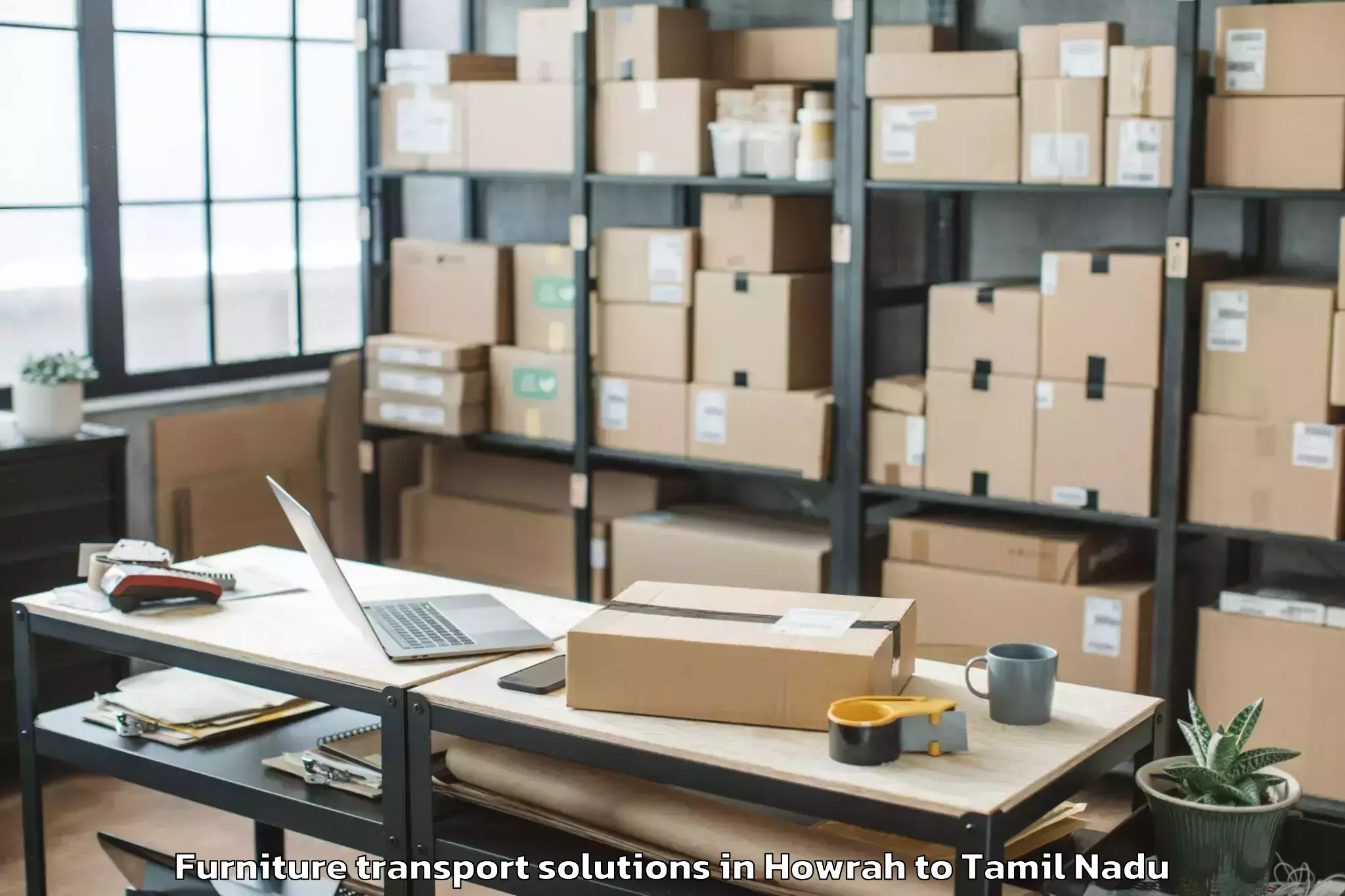 Reliable Howrah to Vandalur Furniture Transport Solutions